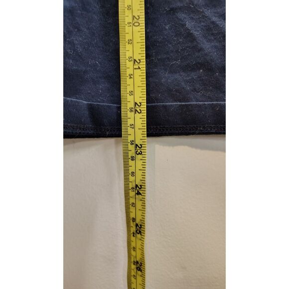 Ann Taylor Factory Women's Large Navy Blue Tie Short Sleeve T-Shirt - Picture 6 of 6